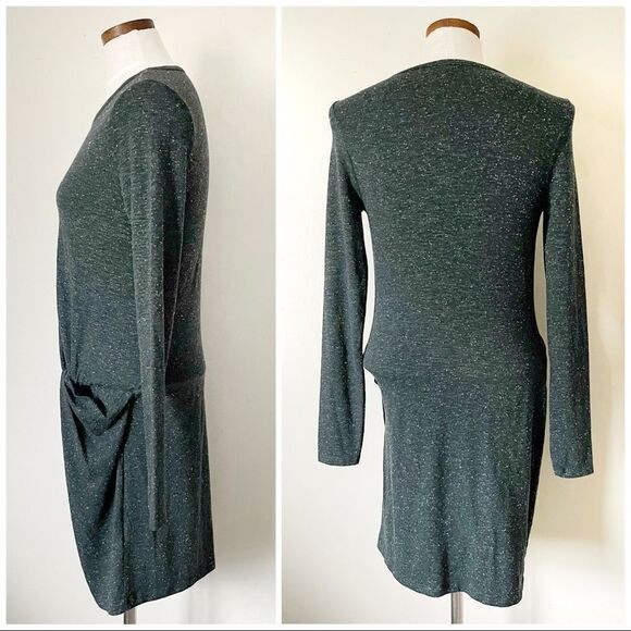 TopShop Gray Twist Front Pullover Midi Dress Size 6 preowned - Picture 4 of 5
